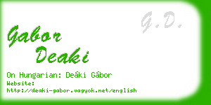gabor deaki business card