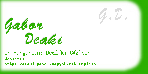 gabor deaki business card